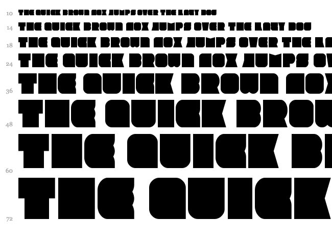 Amirox font waterfall